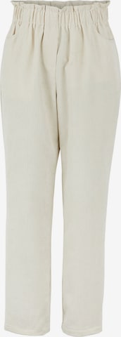 PIECES Curve Regular Broek in Beige: voorkant