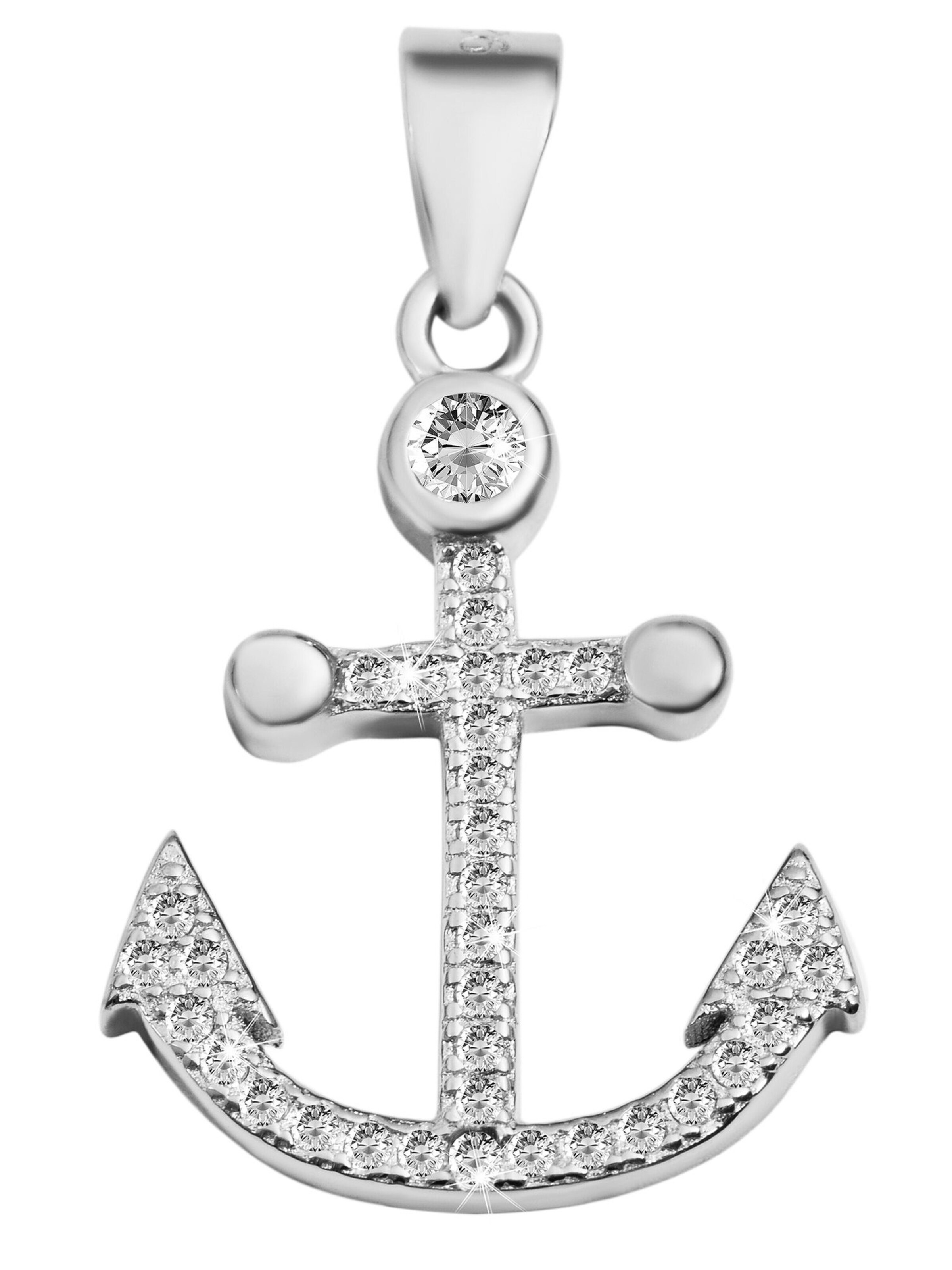 Akzent Pendant '"Ranim" aus 925 Sterlingsilber, rhodiniert, langlebig' in Silver: front