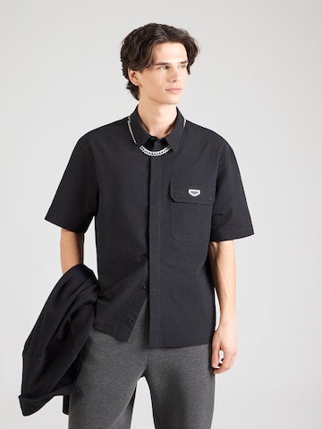 ANTONY MORATO Comfort Fit Hemd in Schwarz: Vorderseite