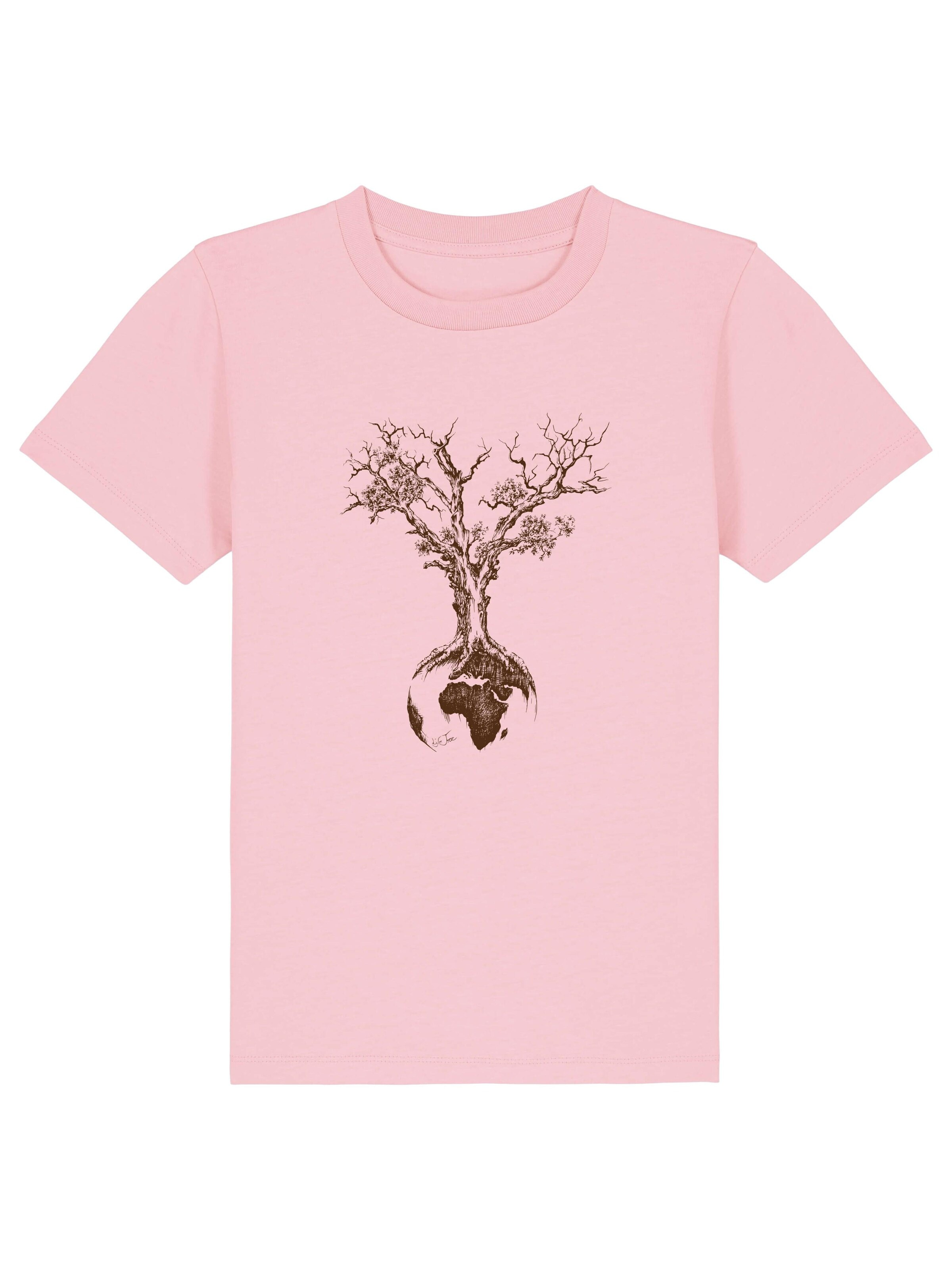 Life-Tree Shirt 'Weltenbaum'‌‌‌‌ in Pink: Vorderseite