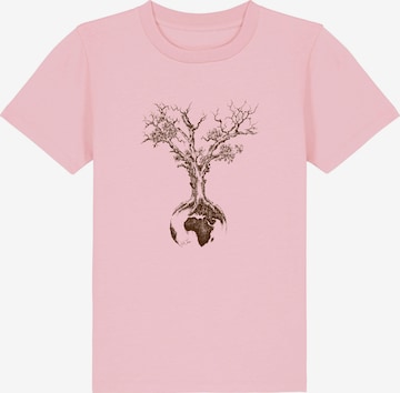 Life-Tree Shirt 'Weltenbaum' in Pink: Vorderseite