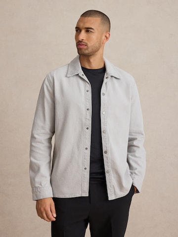 DAN FOX APPAREL Regular fit Πουκάμισο 'Jason' σε γκρι: μπροστά