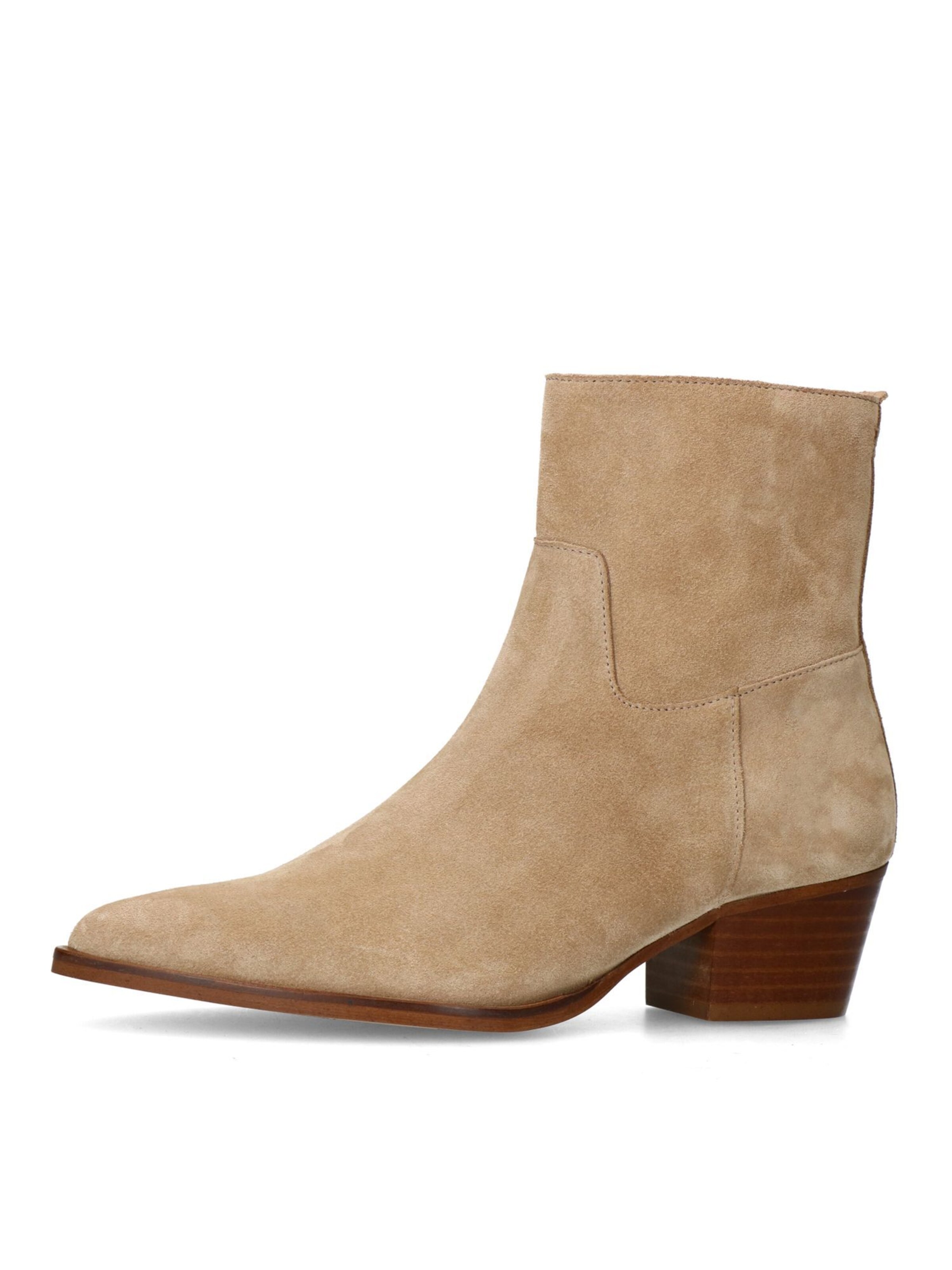 MANFIELD Ankle Boots in Beige: front