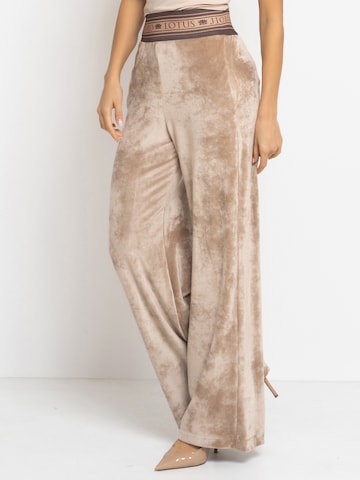 JIORO Wide Leg Hose 'ESSENTIALS'‌‌‌‌ in Beige