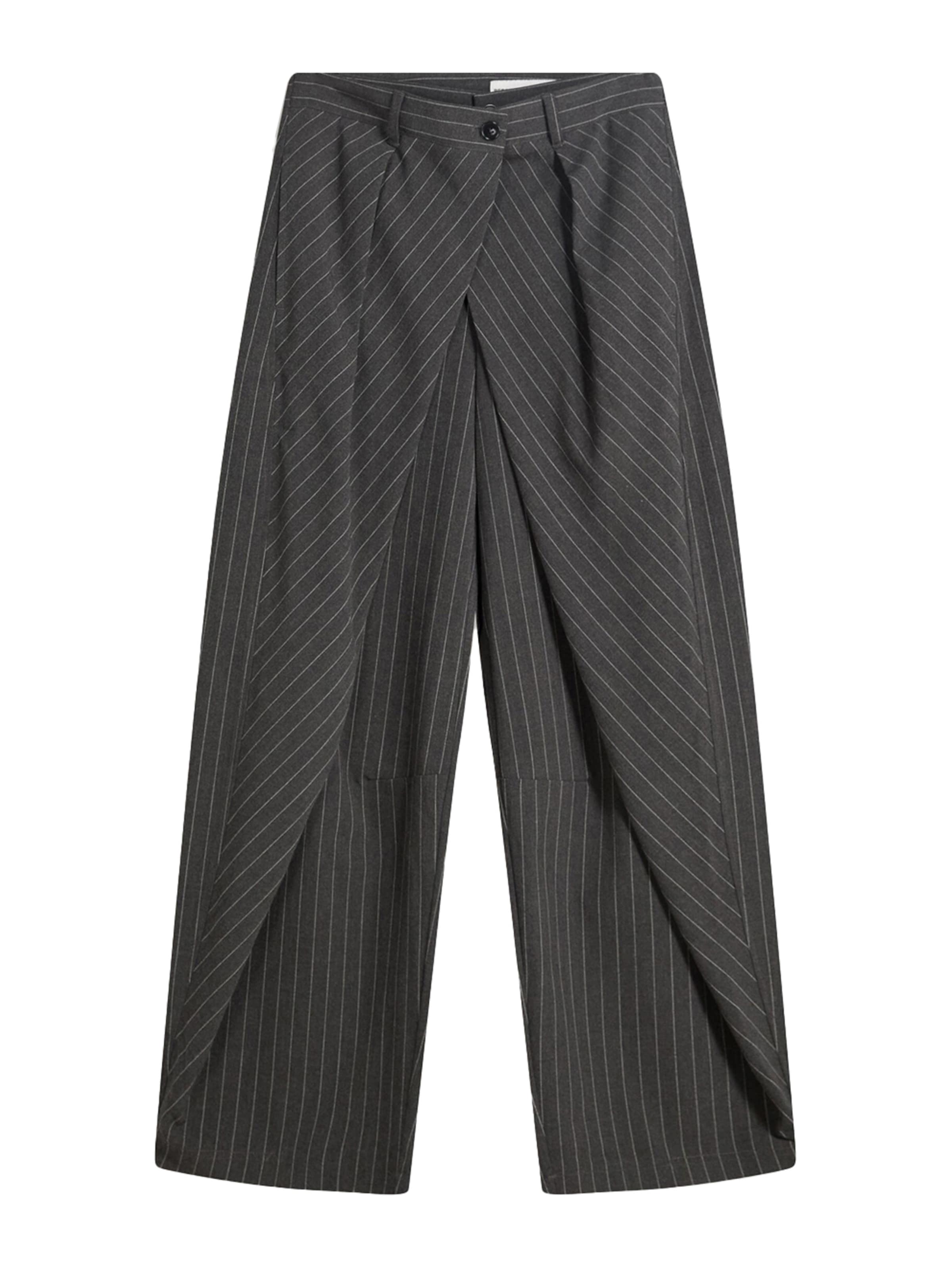 Baggy Pantalon à pince Bershka en gris : devant