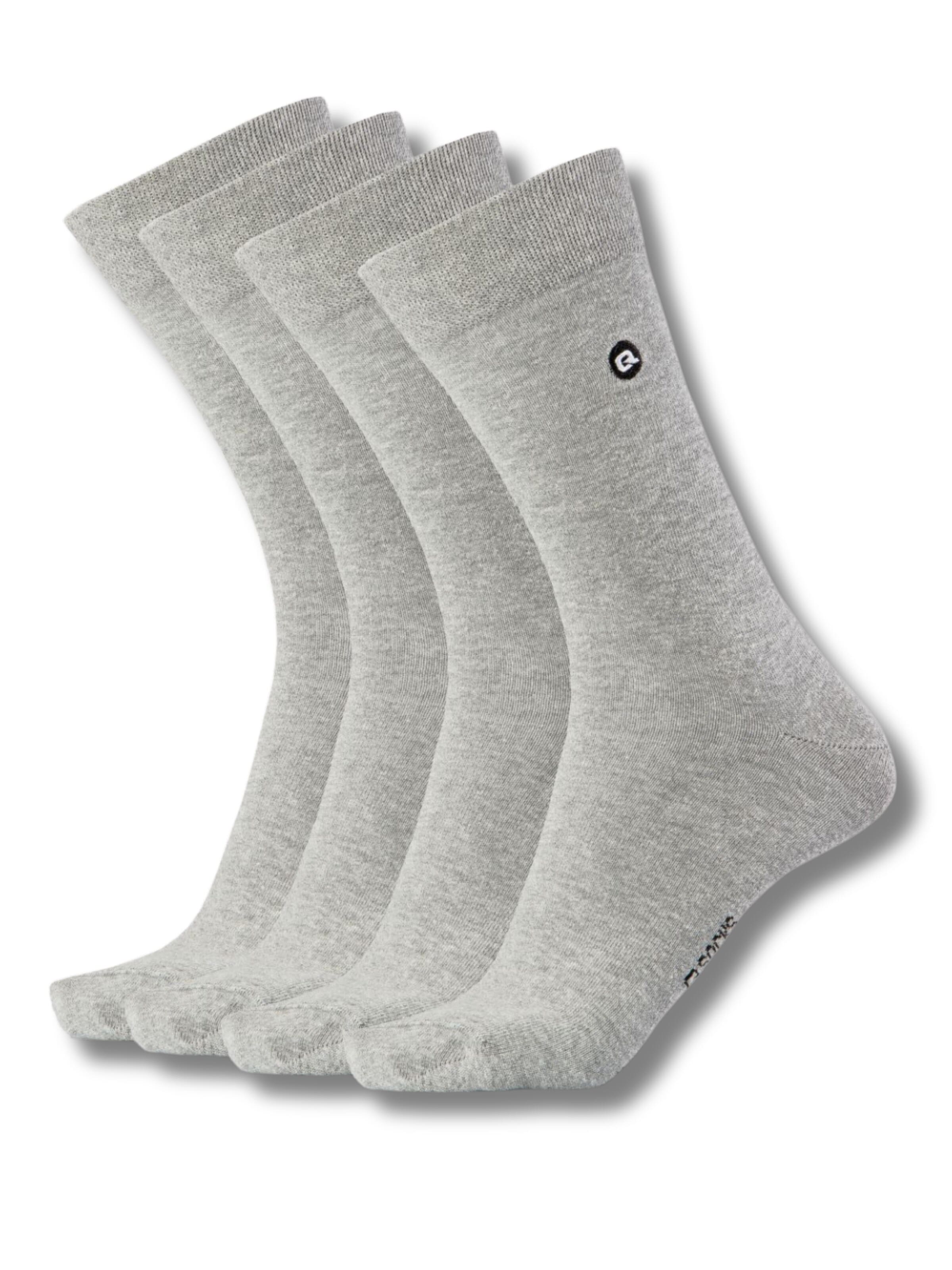 Chaussettes 'Business Anzugsocken' QOLONIA en gris : devant