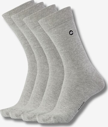 Chaussettes 'Business Anzugsocken' QOLONIA en gris : devant