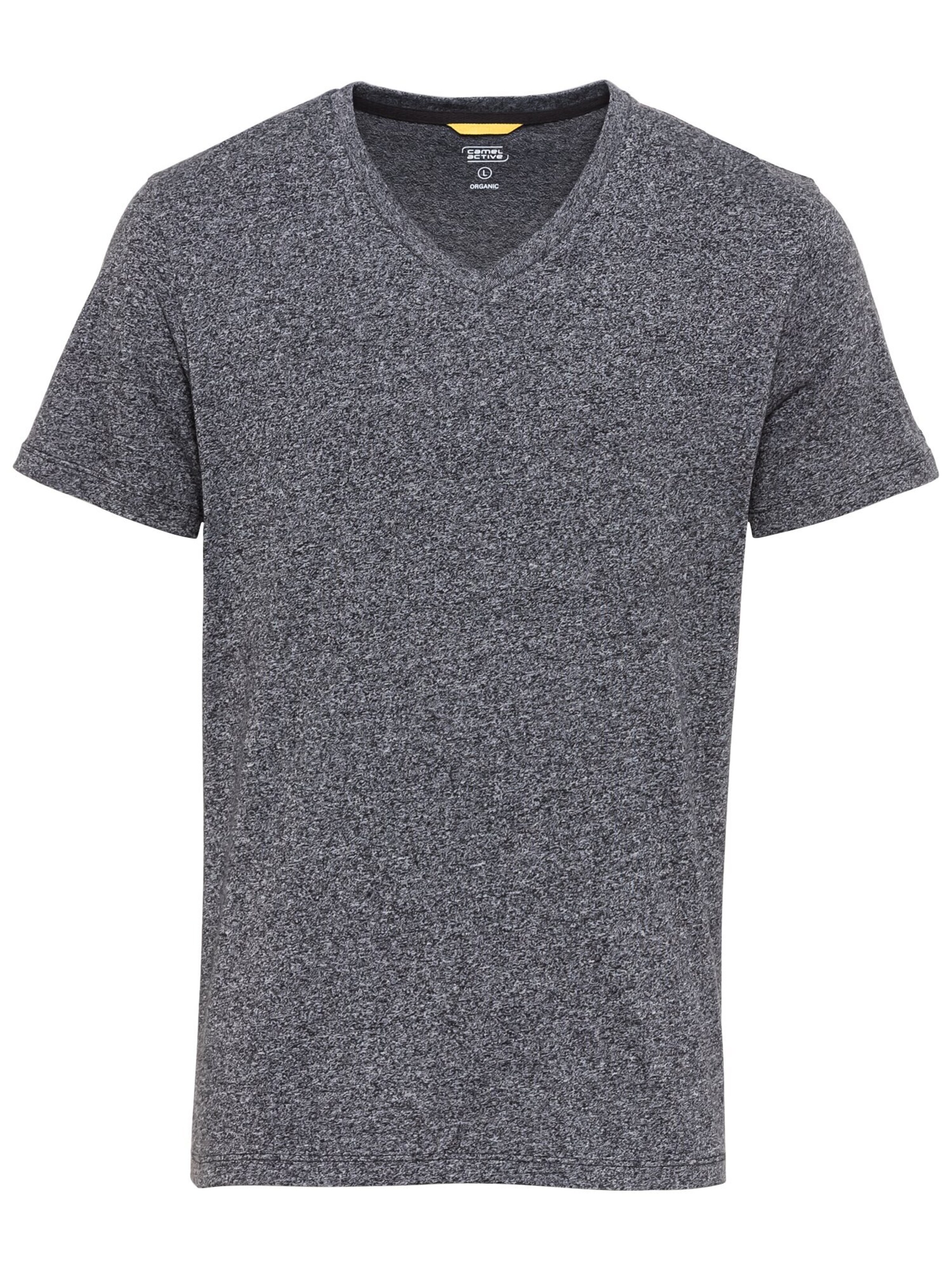 CAMEL ACTIVE Kurzarm T-Shirt aus biologischer Baumwolle in Grau: Vorderseite