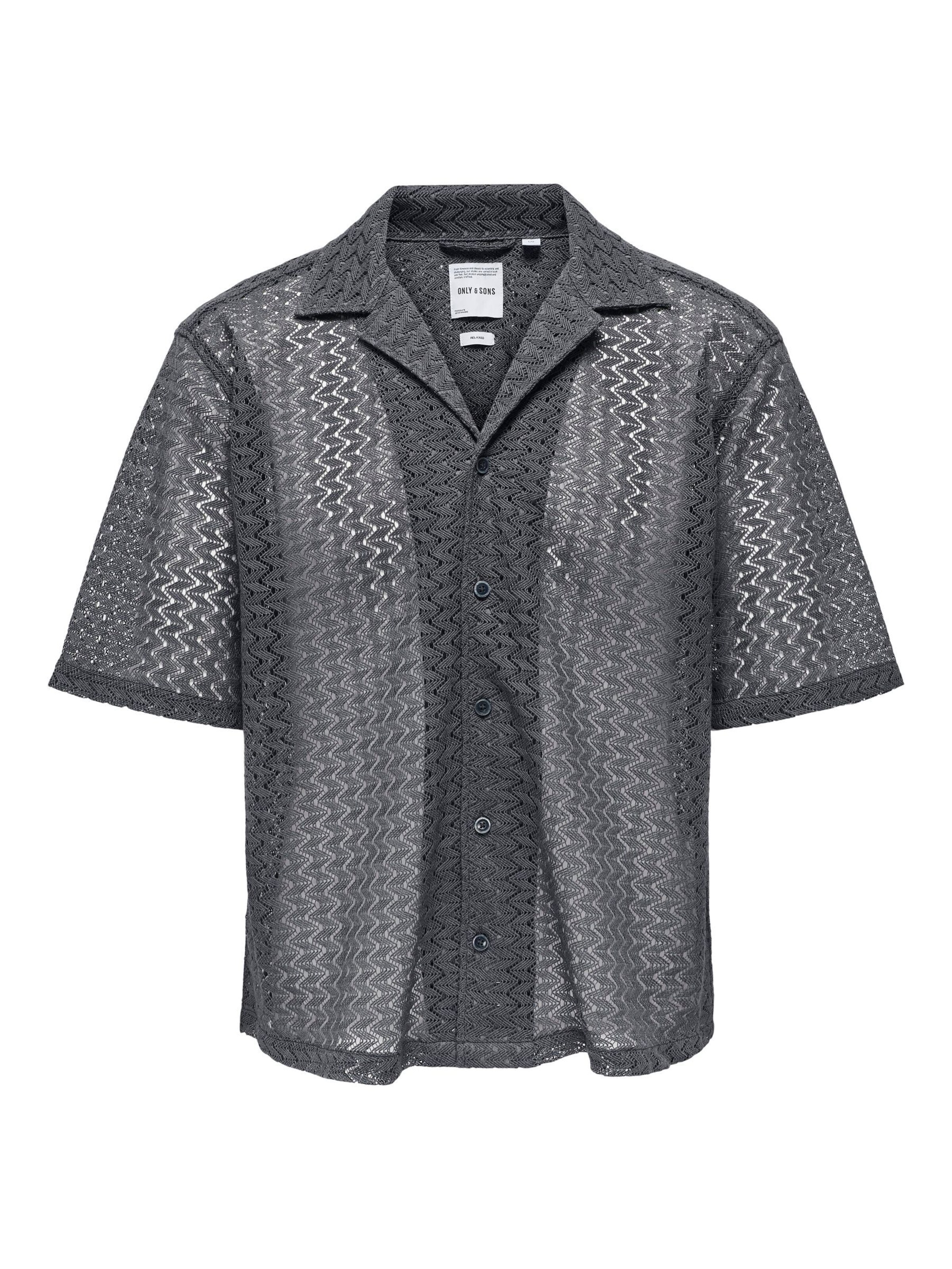 Comfort fit Camicia 'ONSNovak' di Only & Sons in grigio: frontale