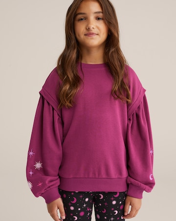 WE Fashion Sweatshirt in Lila: Vorderseite