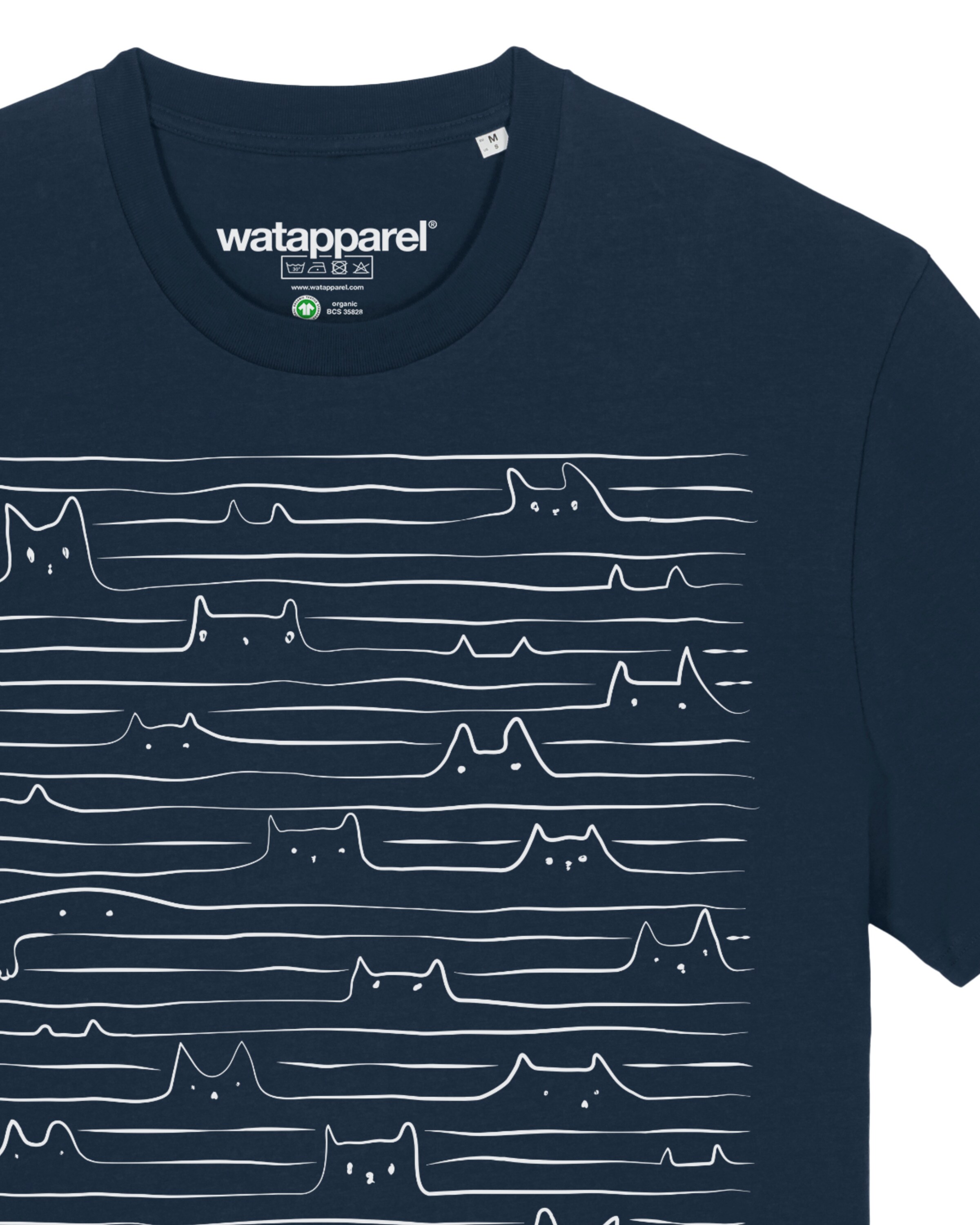 Maglietta ' Doodle Cats ' di Watapparel in blu