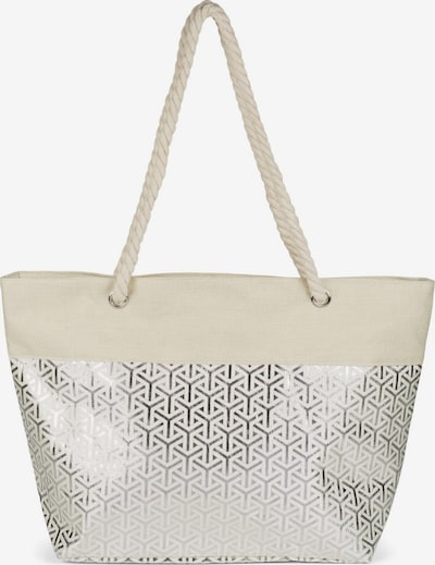 styleBREAKER Strandtasche 'Strandtasche metallic Infinity Würfel' in One Size in silber, Produktansicht