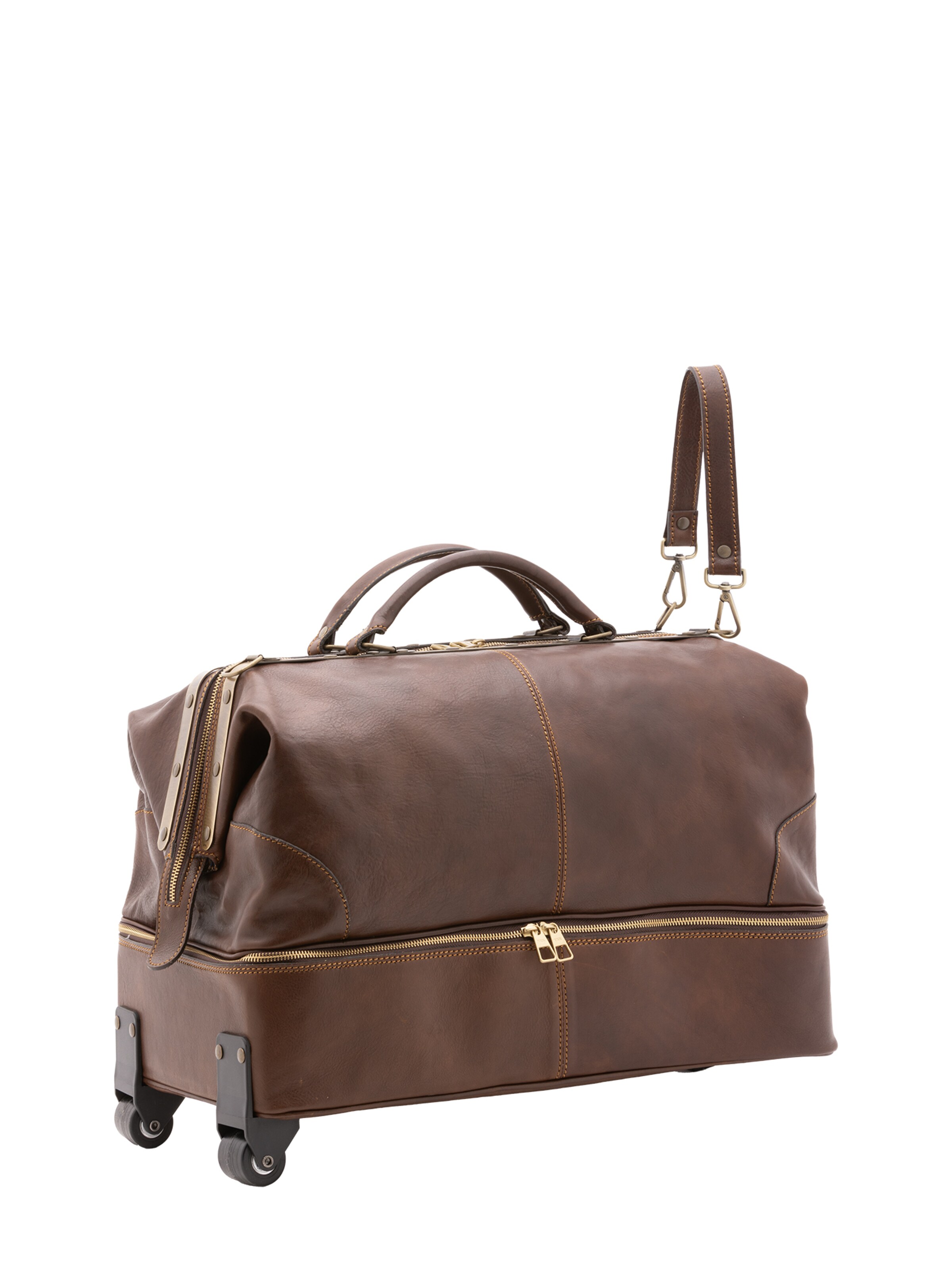 Borsa da viaggio di Viola Castellani in marrone: frontale