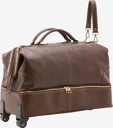 Borsa da viaggio di Viola Castellani in marrone: frontale