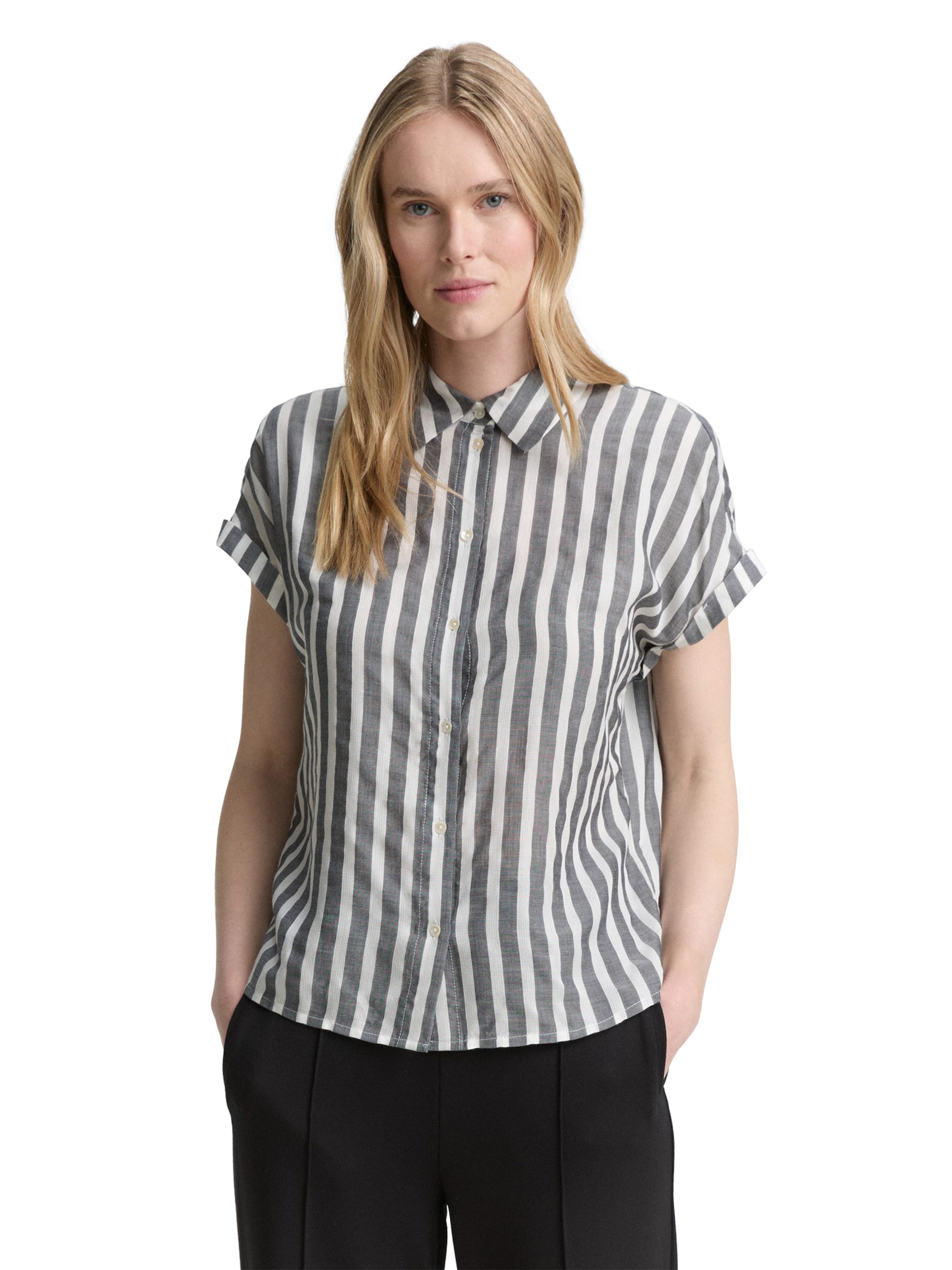 TOM TAILOR Μπλούζα σε γκρι: μπροστά