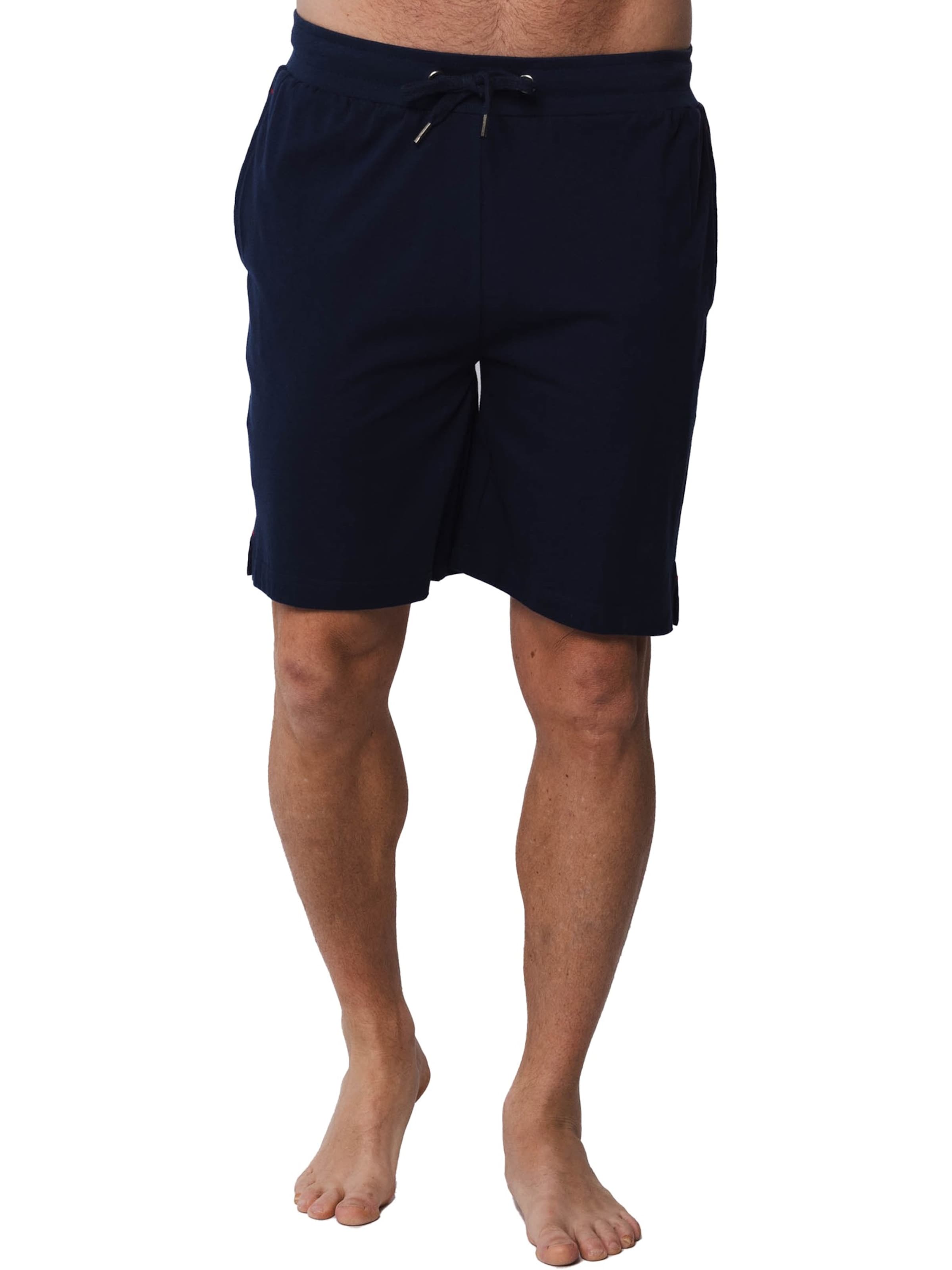 Pastunette Pyjamabroek 'Men short' in Blauw