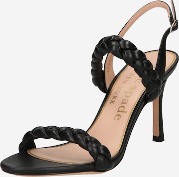 Kate Spade Strap Sandals 'SAFFRON' in Black: front
