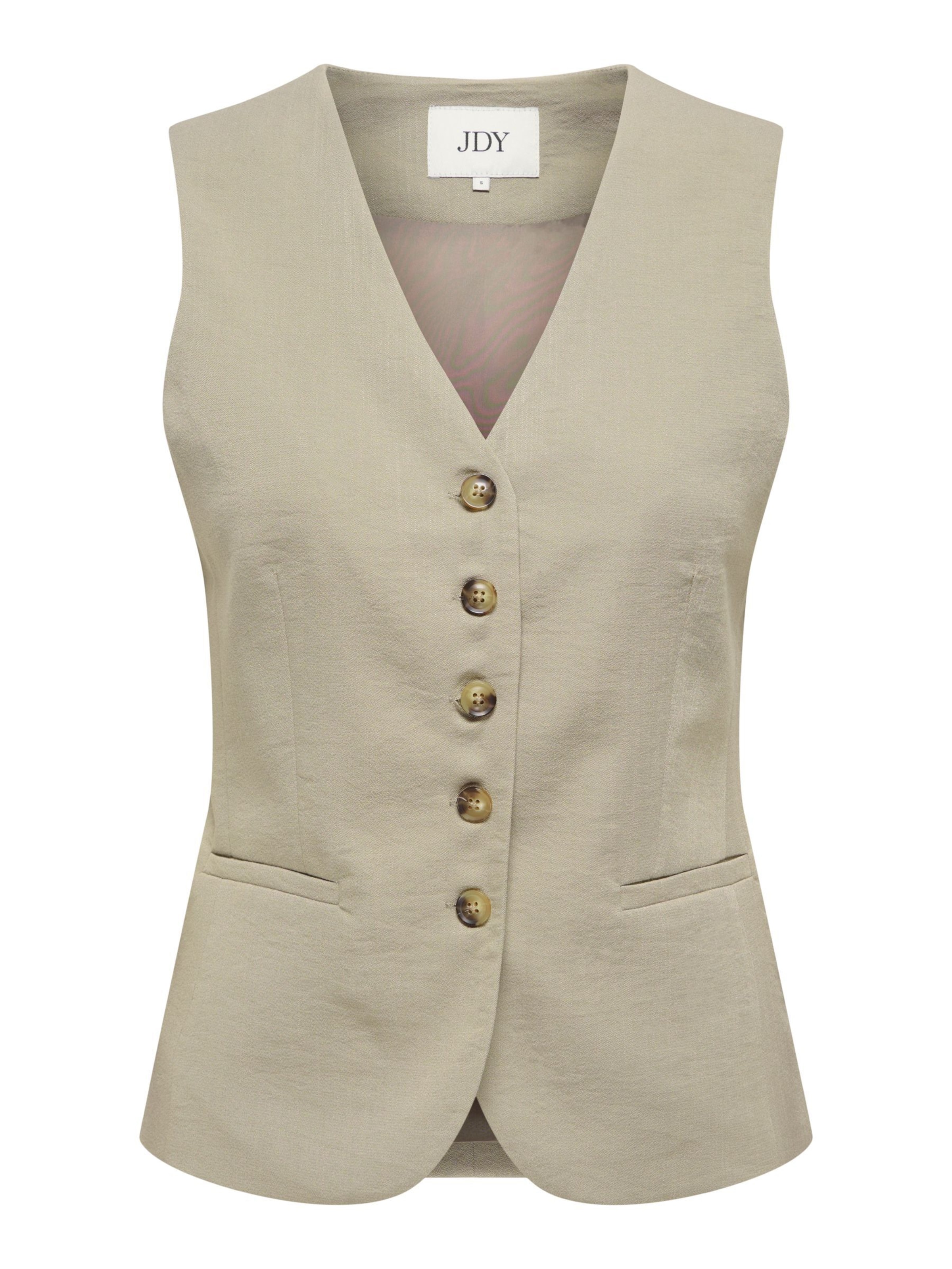 JDY Gilet 'JDYRiver' in Bruin: voorkant