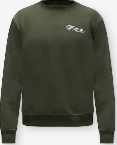 BLEND Sweat-shirt 'BHKENJI' en S en vert foncé / blanc, Vue avec produit