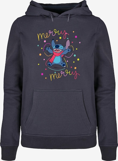 ABSOLUTE CULT Sweatshirt 'Lilo And Stitch - Merry Rainbow' in blau / navy / gelb, Produktansicht