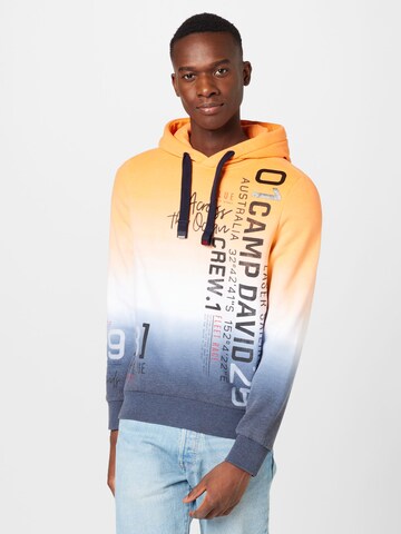 CAMP DAVID Sweatshirt in Orange: front