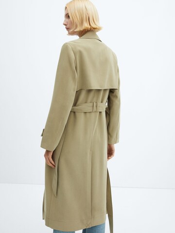 MANGO Between-Seasons Coat in Green