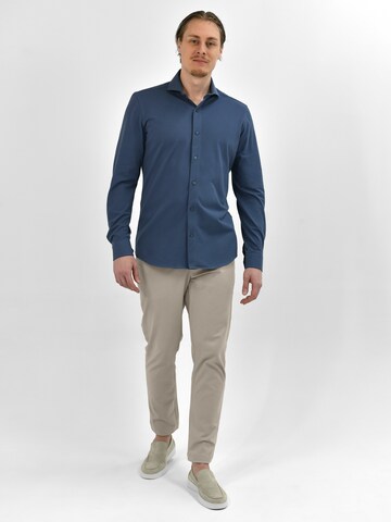 Vercate Slim Fit Businesshemd 'No. 19' in Blau