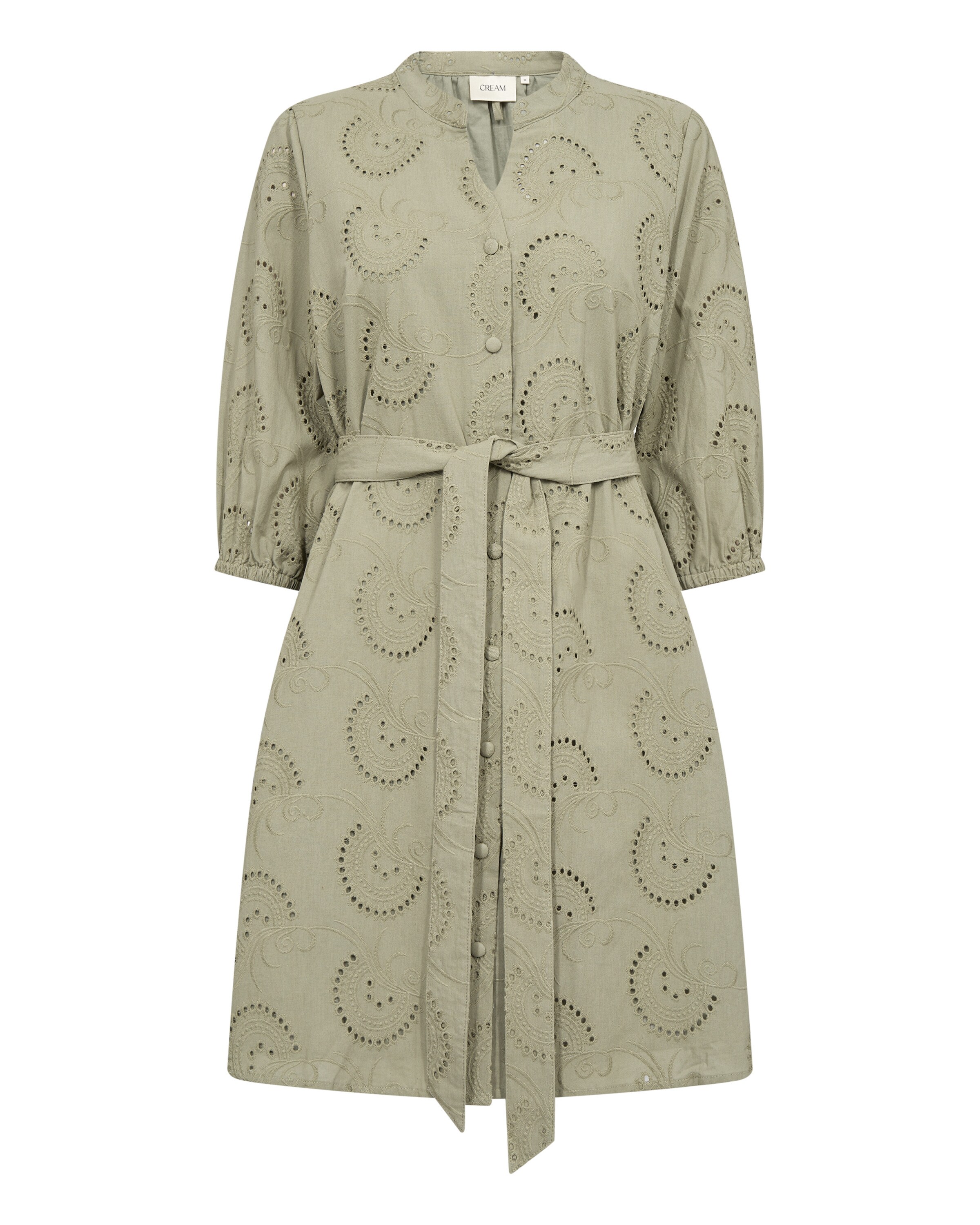 Cream Blusekjole i grøn: forside