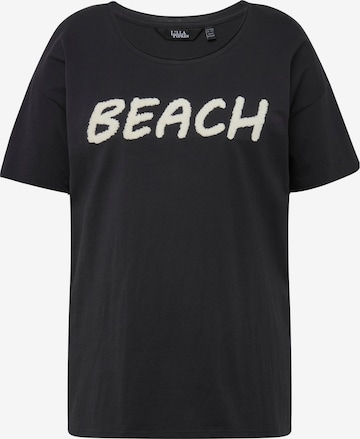 Ulla Popken Shirt in Zwart: voorkant