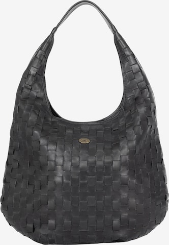 DreiMaster Vintage Shoulder Bag 'Eyota' in Black: front
