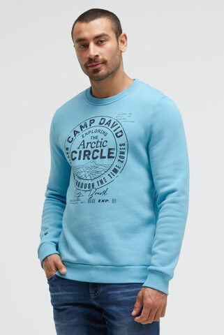 CAMP DAVID Sweatshirt in Blue: front