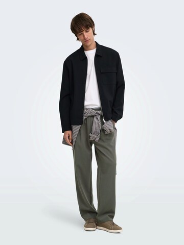 Only & Sons Loose fit Pleat-front trousers 'ONSWILL' in Grey