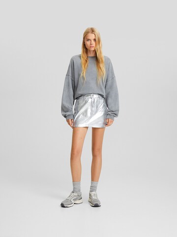 Bershka Skirt in Silver