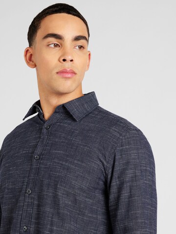 s.Oliver - Regular Fit Camisa em azul