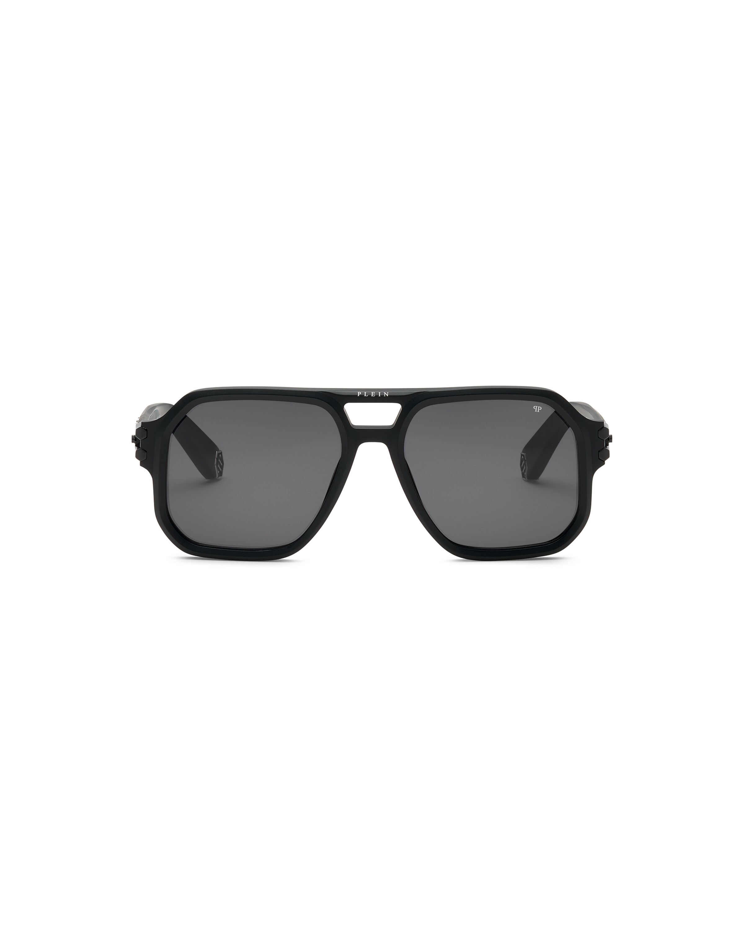 Philipp Plein - Óculos de sol em preto: frente