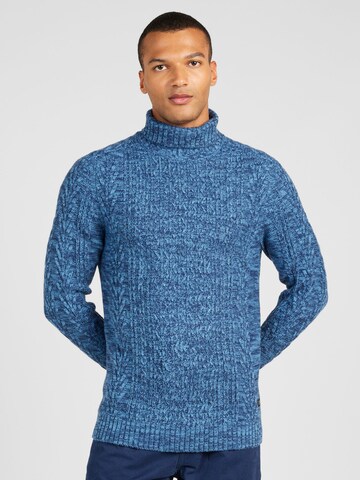 BLEND Пуловер в синьо: отпред