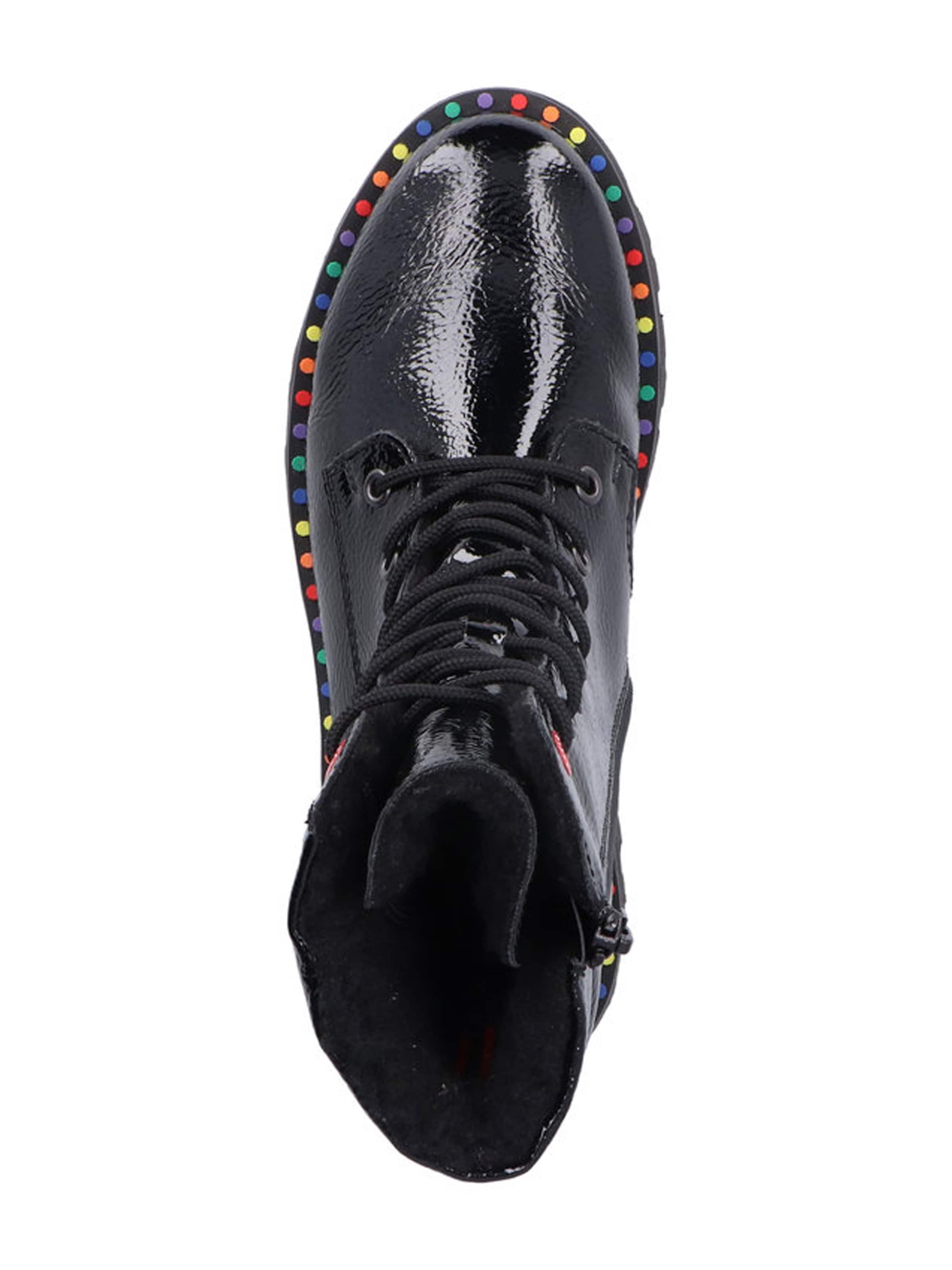 Ghete cu șireturi de la Rieker pe negru