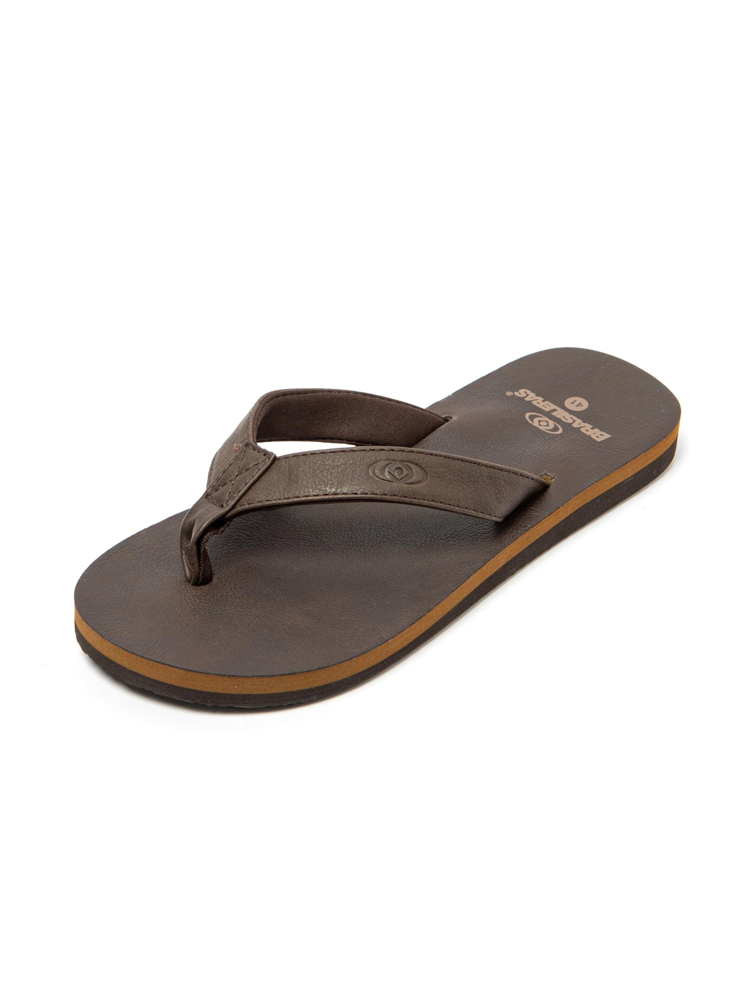 Brasileras Teenslippers in Bruin