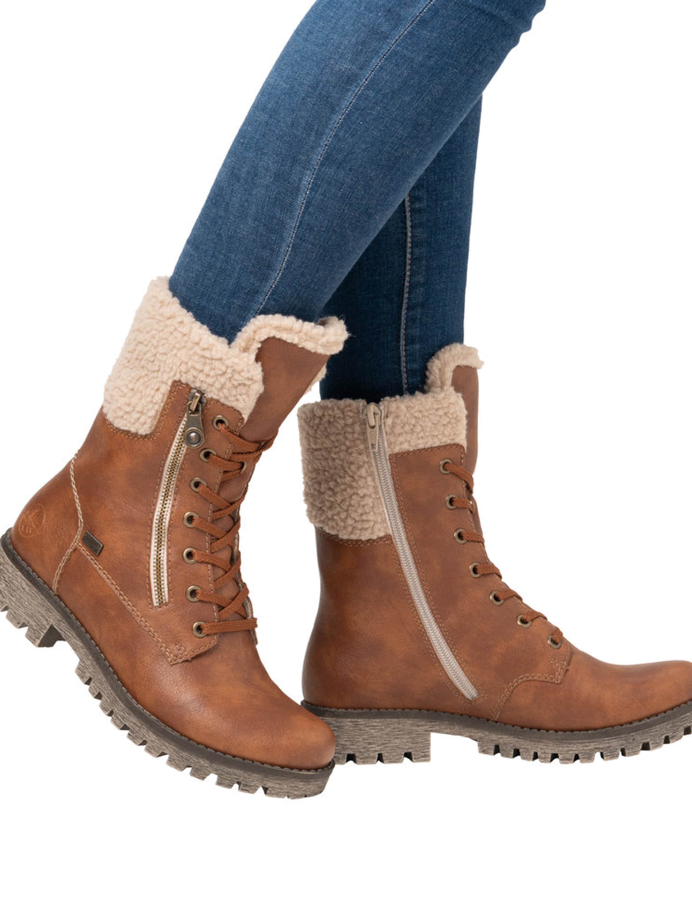 Bottines à lacets Rieker en marron