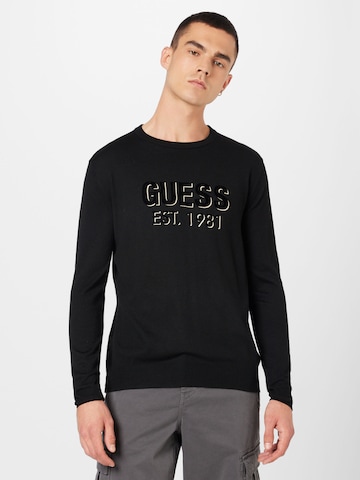 Pullover 'VIRGIL' di GUESS in nero: frontale