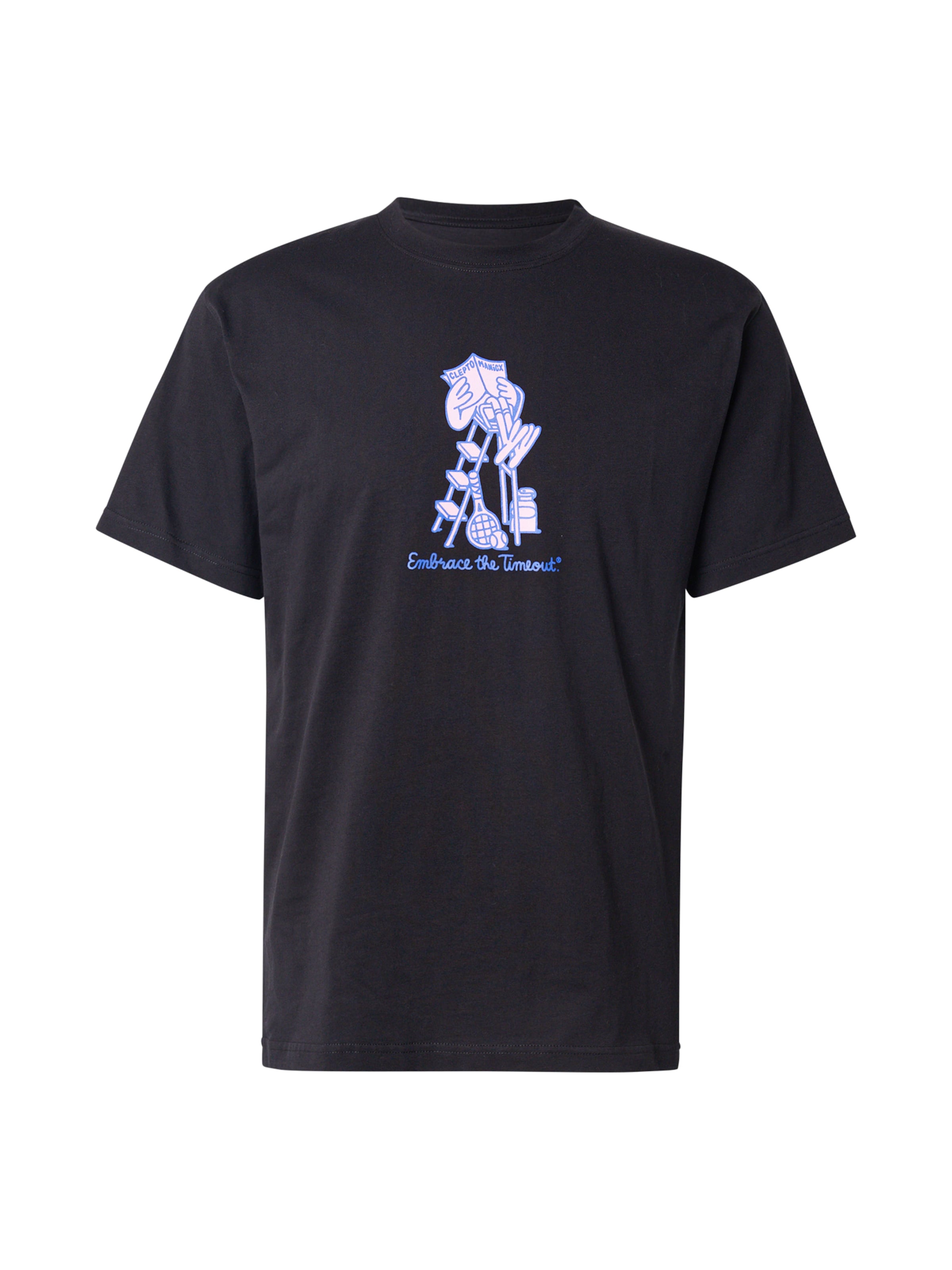 Maglietta 'Embrace Tennis' di Cleptomanicx in nero: frontale