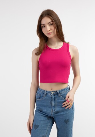 MYMO Top in Pink: front