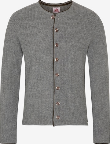 SPIETH & WENSKY Gebreid vest 'Gerber' in Grijs: voorkant