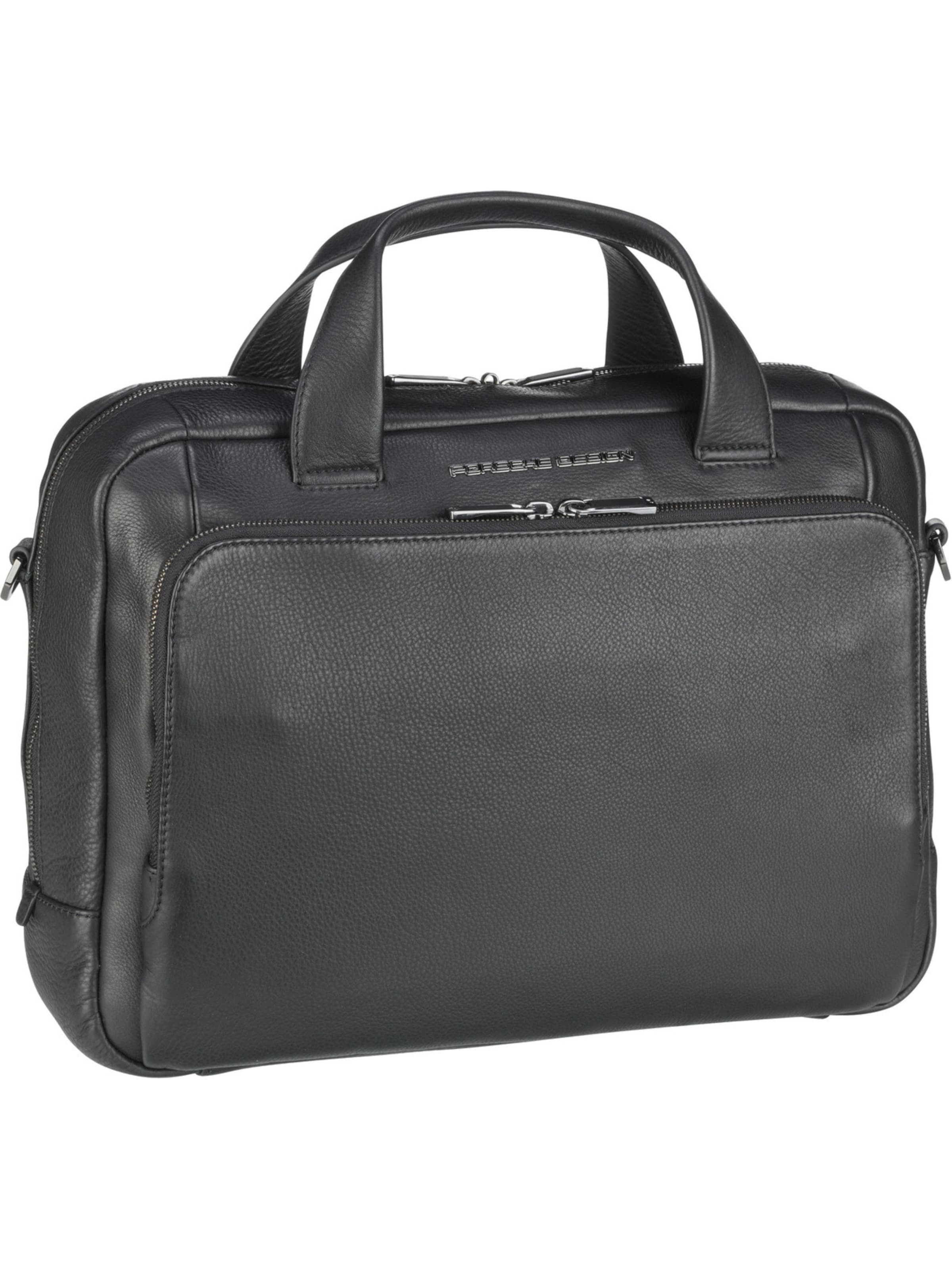 Porsche Design Document Bag in Black: front