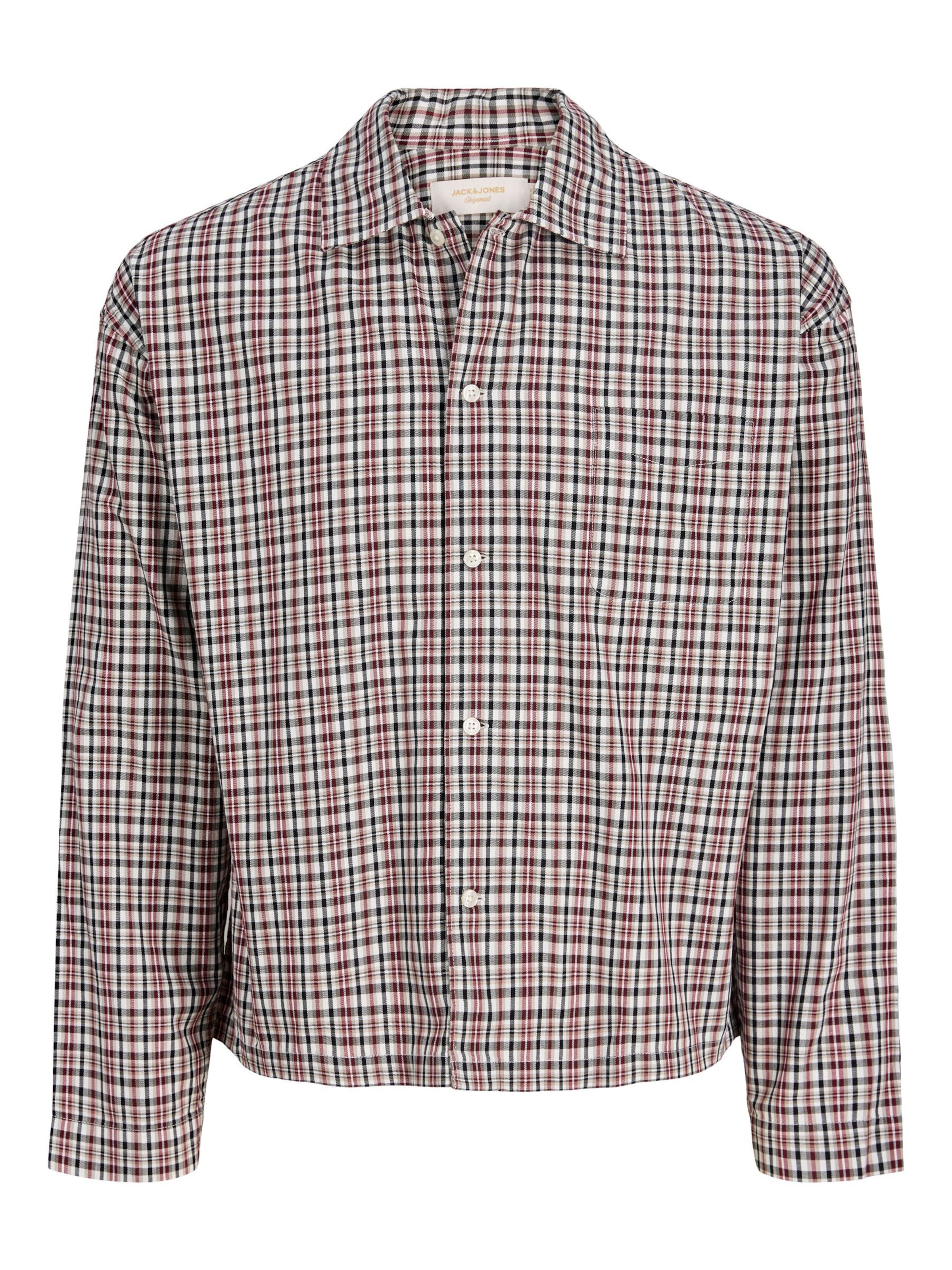 JACK & JONES Comfort Fit Skjorte 'JORAutin' i rød: forside