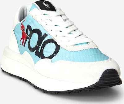 Polo Ralph Lauren Matalavartiset tennarit 'TRAIN 89' värissä vaaleansininen / karmiininpunaine / musta / valkoinen, Tuotenäkymä