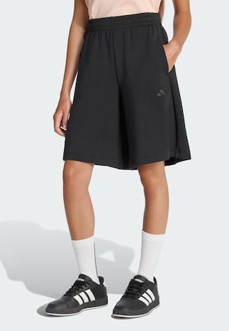 ADIDAS SPORTSWEAR Loose fit Workout Pants 'Future Icons' in Black: front