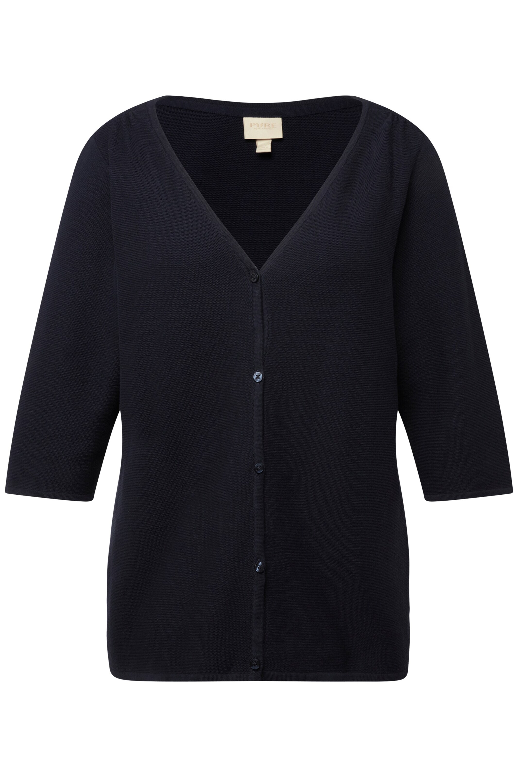 Ulla Popken Strickjacke in Blau: Vorderseite