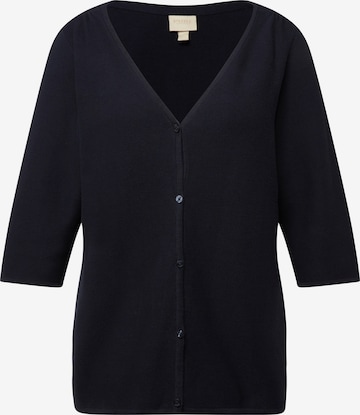 Ulla Popken Gebreid vest in Blauw: voorkant