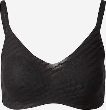 SLOGGI Bralette Bra 'ZERO Lacy H' in Black: front